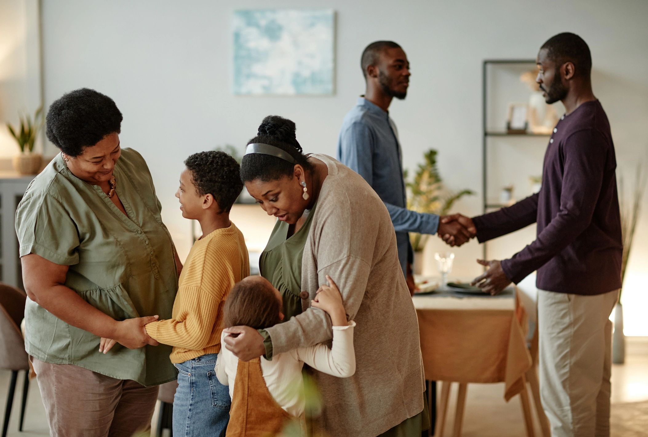 Multi-generational family gathering